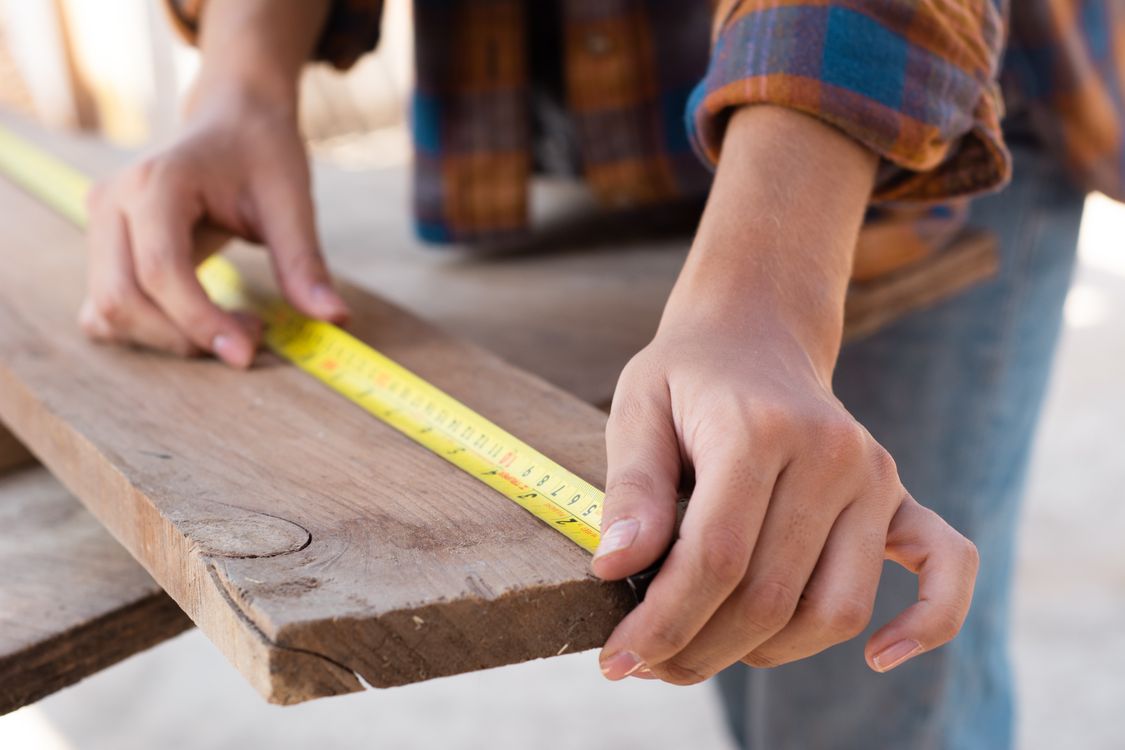 Sample close-up of hands-on carpentry work